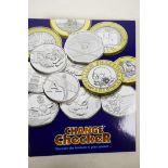 A Change Checker album containing a complete set of mint A-Z 10p coins
