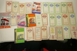 A collection of bus and tram related booklets, maps, route planners etc