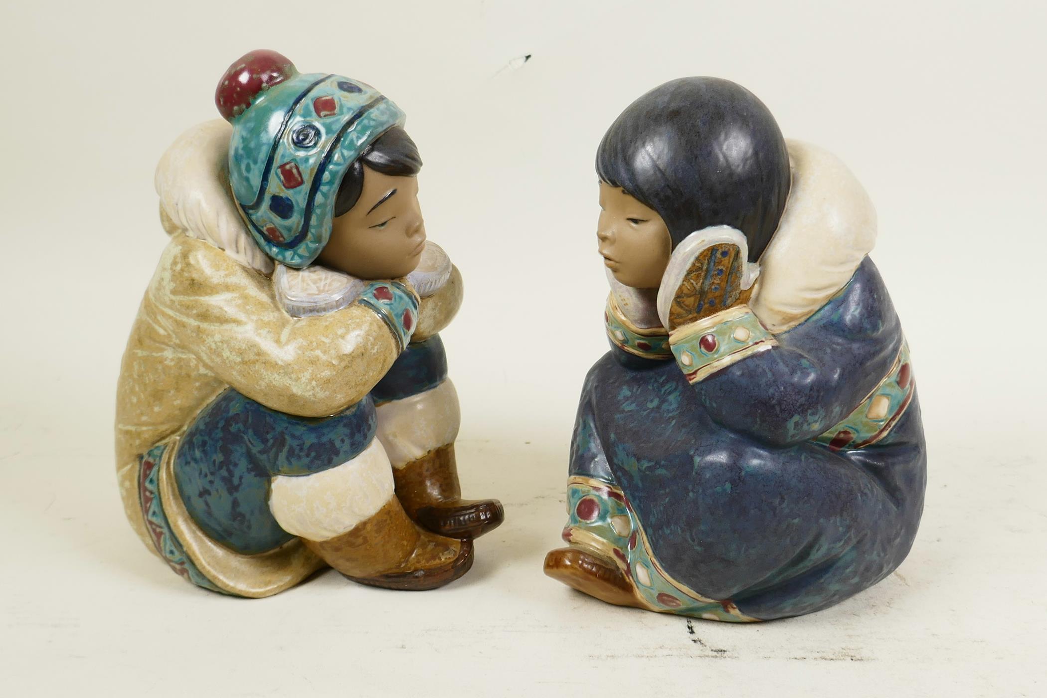 Two boxed Lladro figures of Eskimo children, 12158 and 12159 - Image 2 of 3