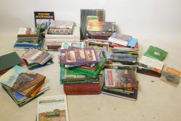 A quantity of reference books on railways and model railways