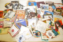 A collection of LPs, various 1960s 45 records etc