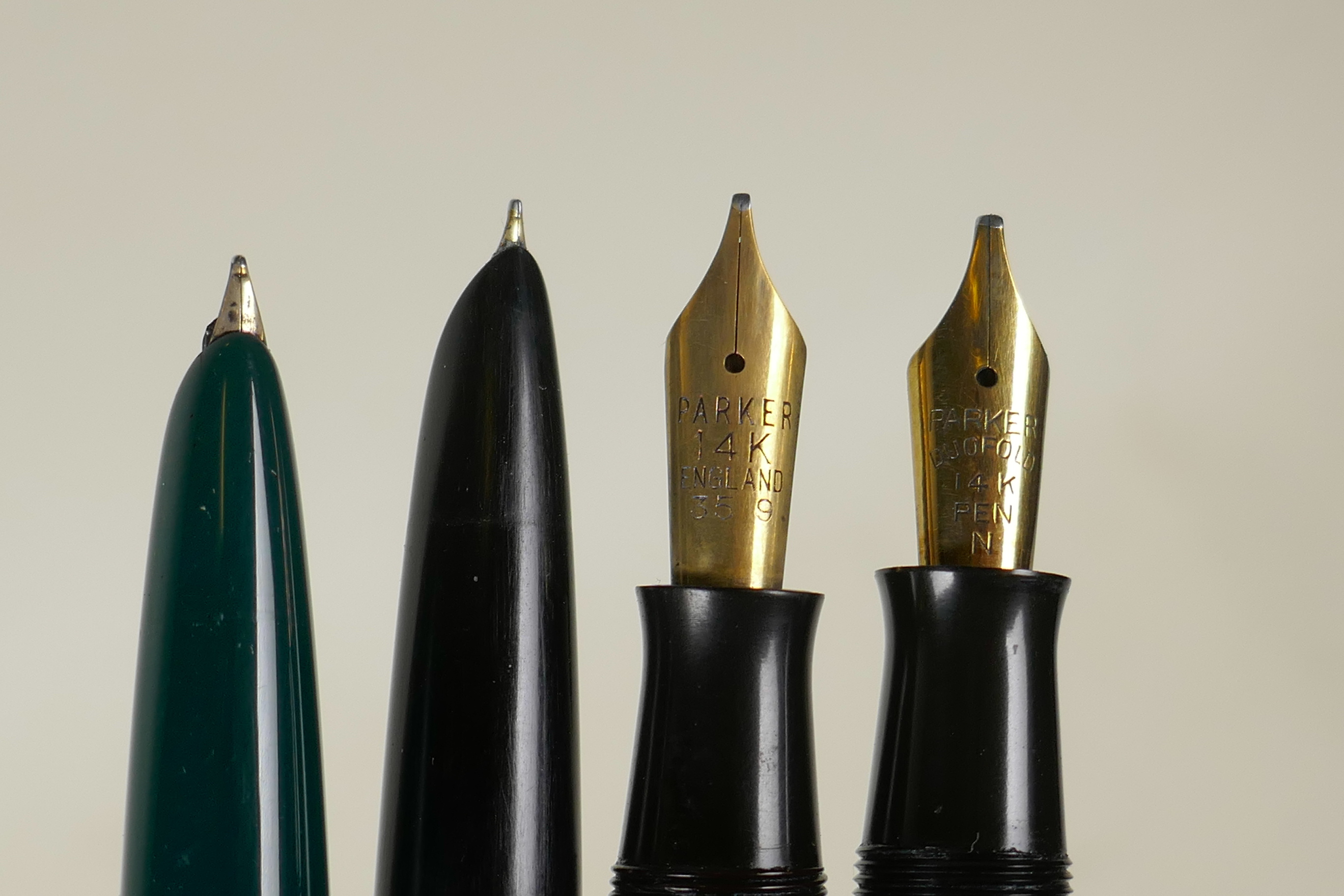 A collection of eight Parker Duofold fountain pens, all appear to have 14ct nibs, 5½" long - Image 3 of 3