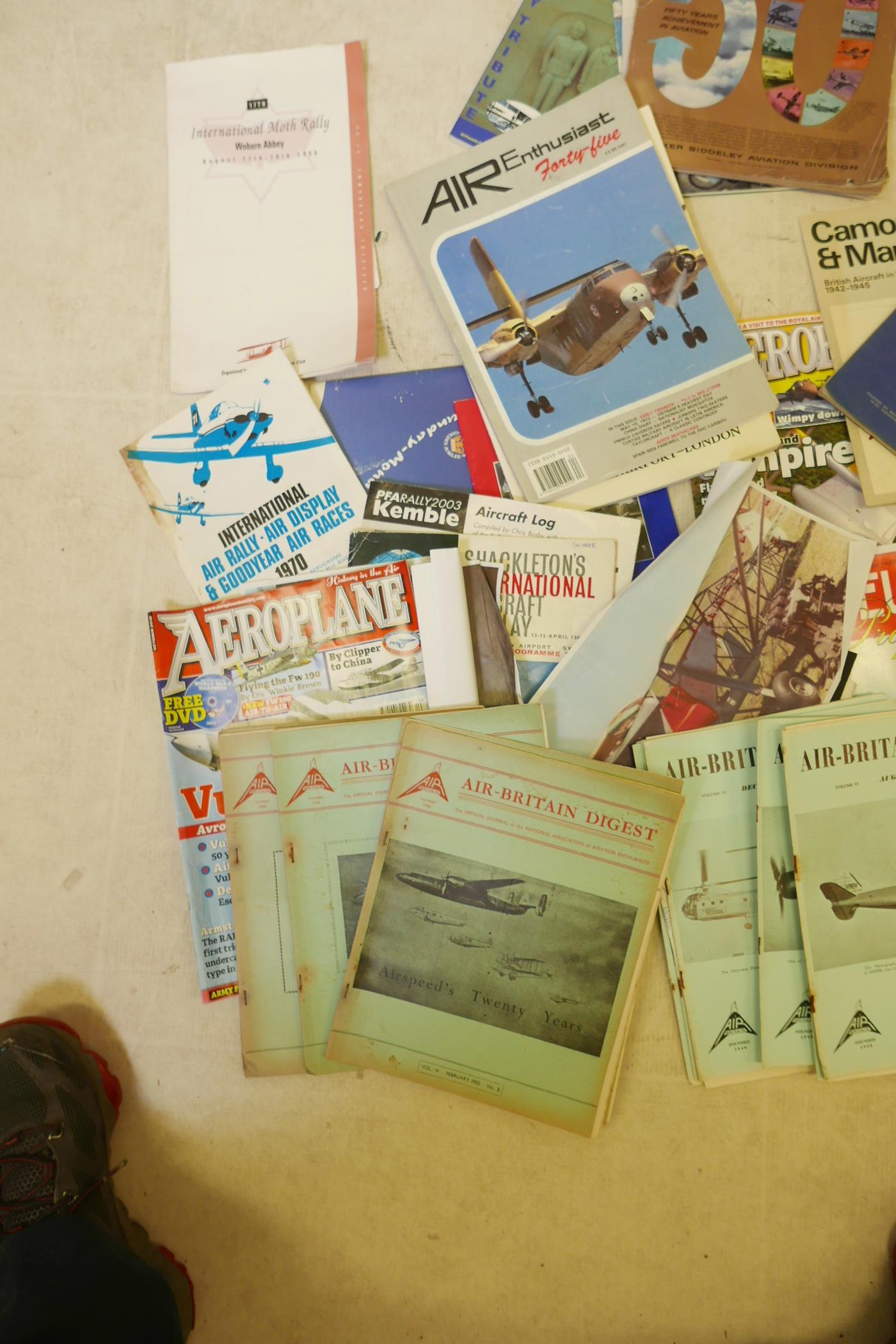 A box of aviation magazines and ephemera including early copies of the Air Britain Digest, Shell - Image 5 of 6