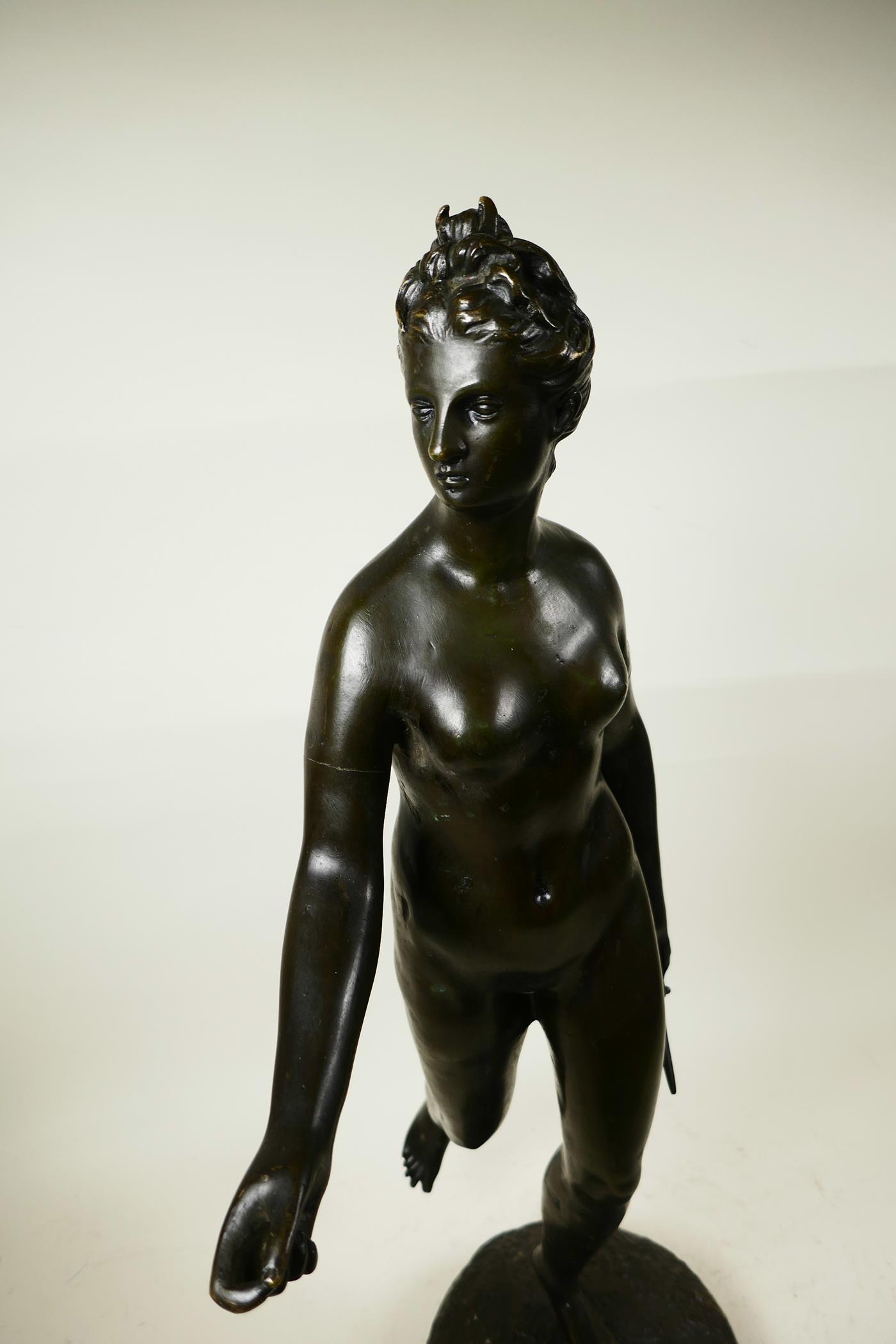 A bronze figure of Diana the Huntress, 23½" high - Image 2 of 4