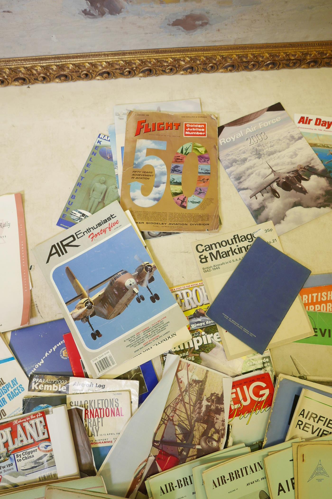A box of aviation magazines and ephemera including early copies of the Air Britain Digest, Shell - Image 6 of 6