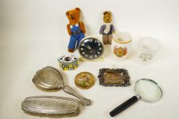 An eclectic lot consisting of a variety of early C20th items including a Royal Doulton commemorative