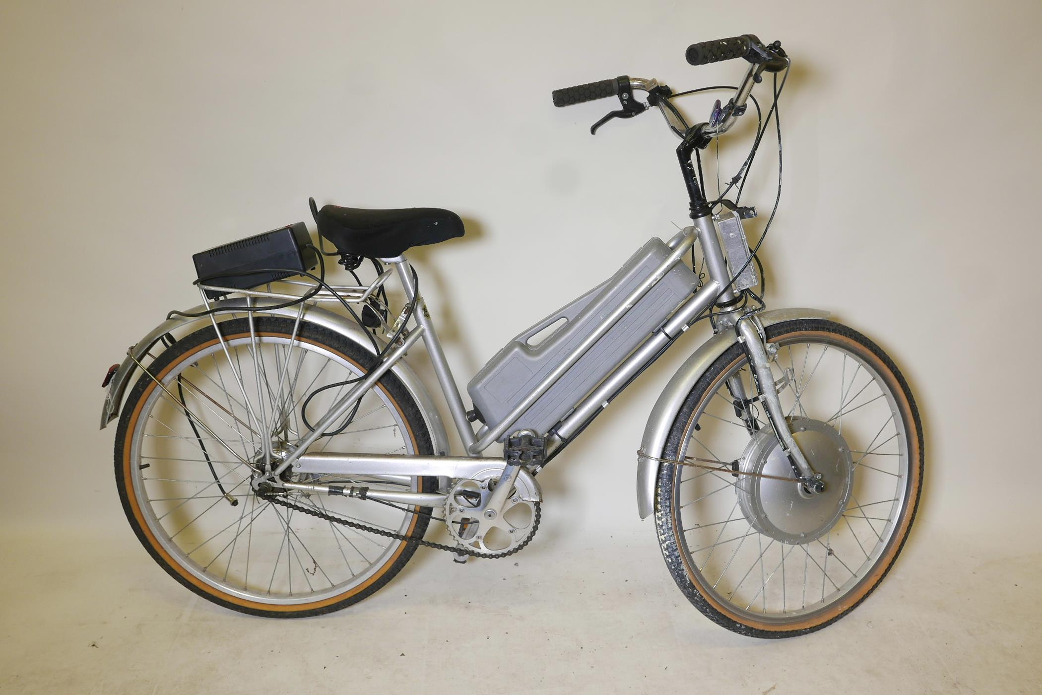 An 'Elebike' rechargeable electric bike, wheel 25" diameter