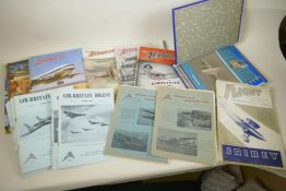 A quantity of vintage aeronautical magazines, nine copies of Air Britain Digest 1955, British