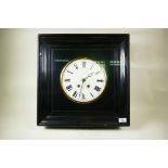 A C19th French Japy Freres 'Medailles D'or Annees' oak cased wall clock, dated and movement