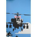 Banksy, 'Happy Choppers', limited edition print by the West Country Prince, 75/500, with stamps