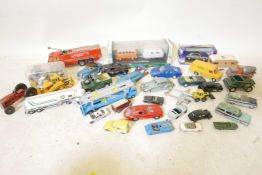 A collection of die cast model vehicles including Dinky, Corgi etc