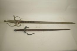 A 'Colada del Cid' sword in Toledo steel, in the Renaissance style, the blade etched to the face '