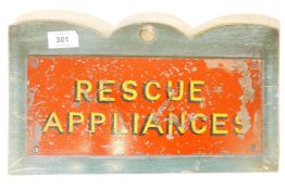 A vintage metal hand painted sign, on later wood panel, 14" x 8"
