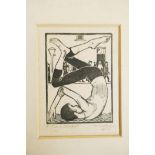 Monica Rawlins (British, 1903-1990), 'A Street Acrobat', limited edition woodcut, signed and dated