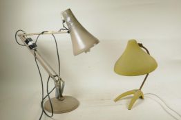 A mid-century desk lamp, and another Anglepoise style lamp