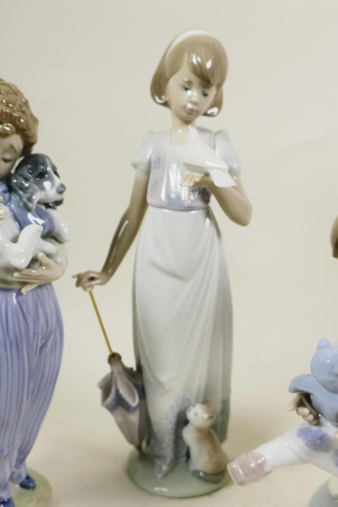 Three boxed Lladro figures, child with teddy bear, 'Best Friend' 07620, child with puppy 7.609 and - Image 3 of 4