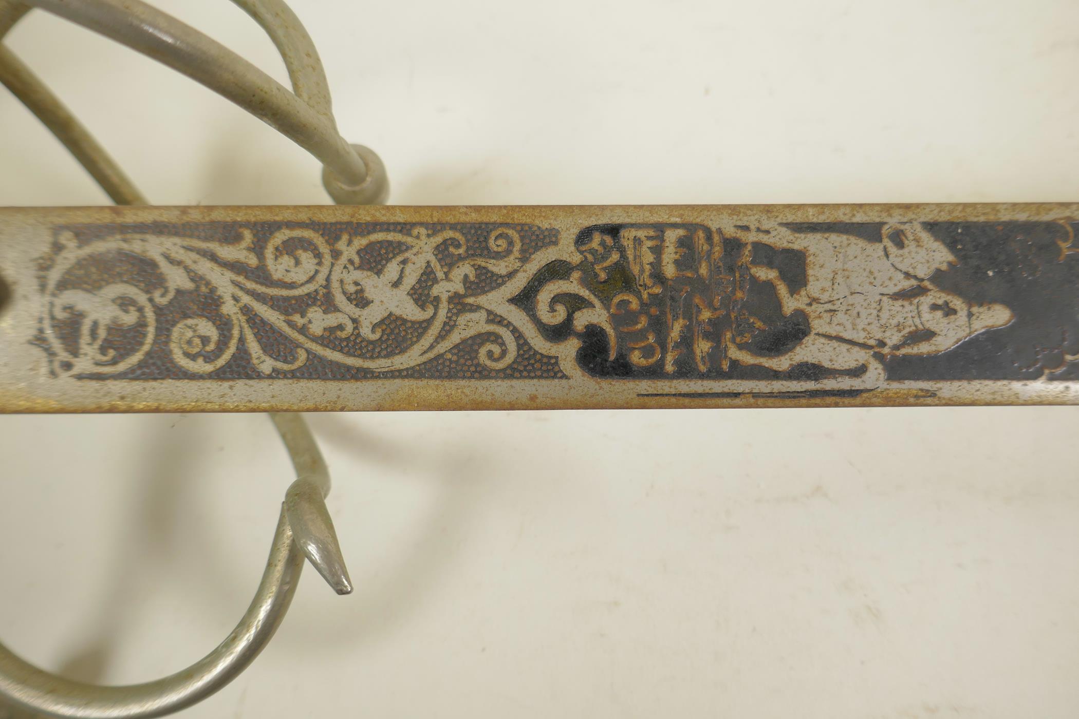 A 'Colada del Cid' sword in Toledo steel, in the Renaissance style, the blade etched to the face ' - Image 5 of 9