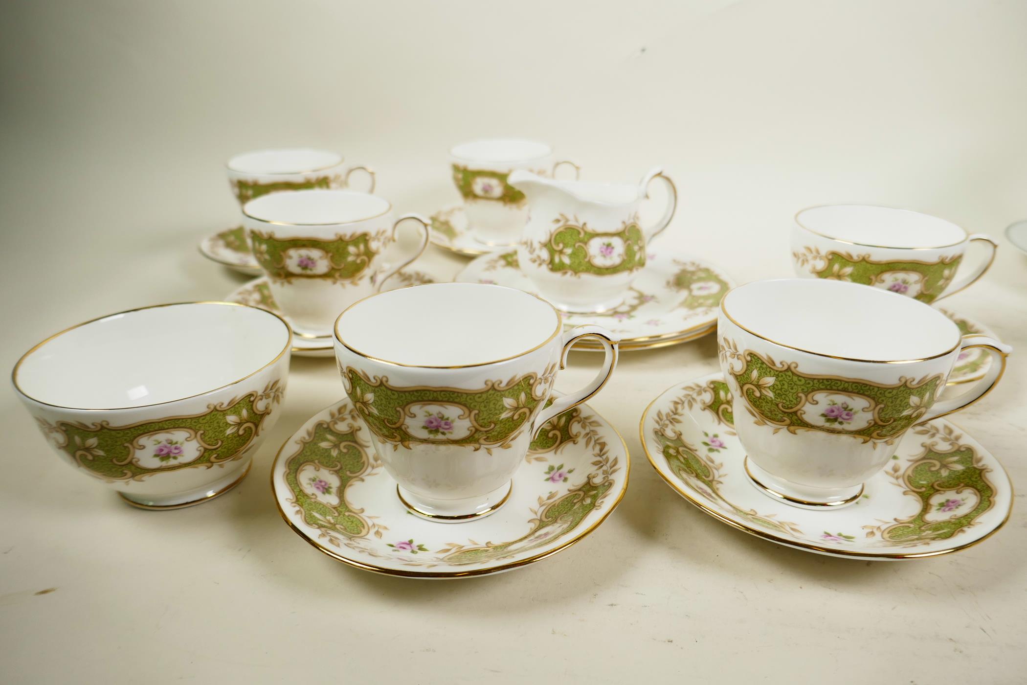 A quantity of porcelain including a pair of Limoges Philippe Deshoulieres Orleans pattern teacups - Image 7 of 9