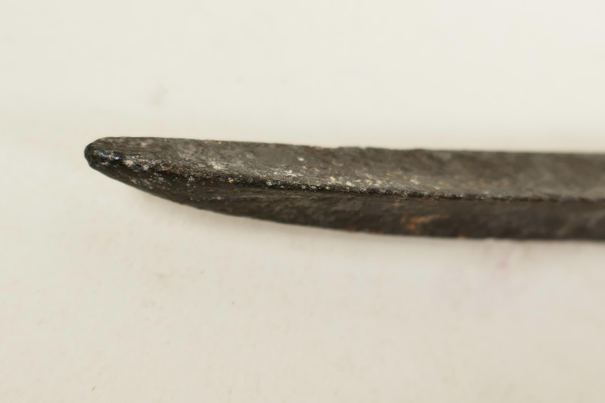 A possible 'Brown Bess' socket bayonet from the early C19th, total length 20", length of blade - Image 8 of 8