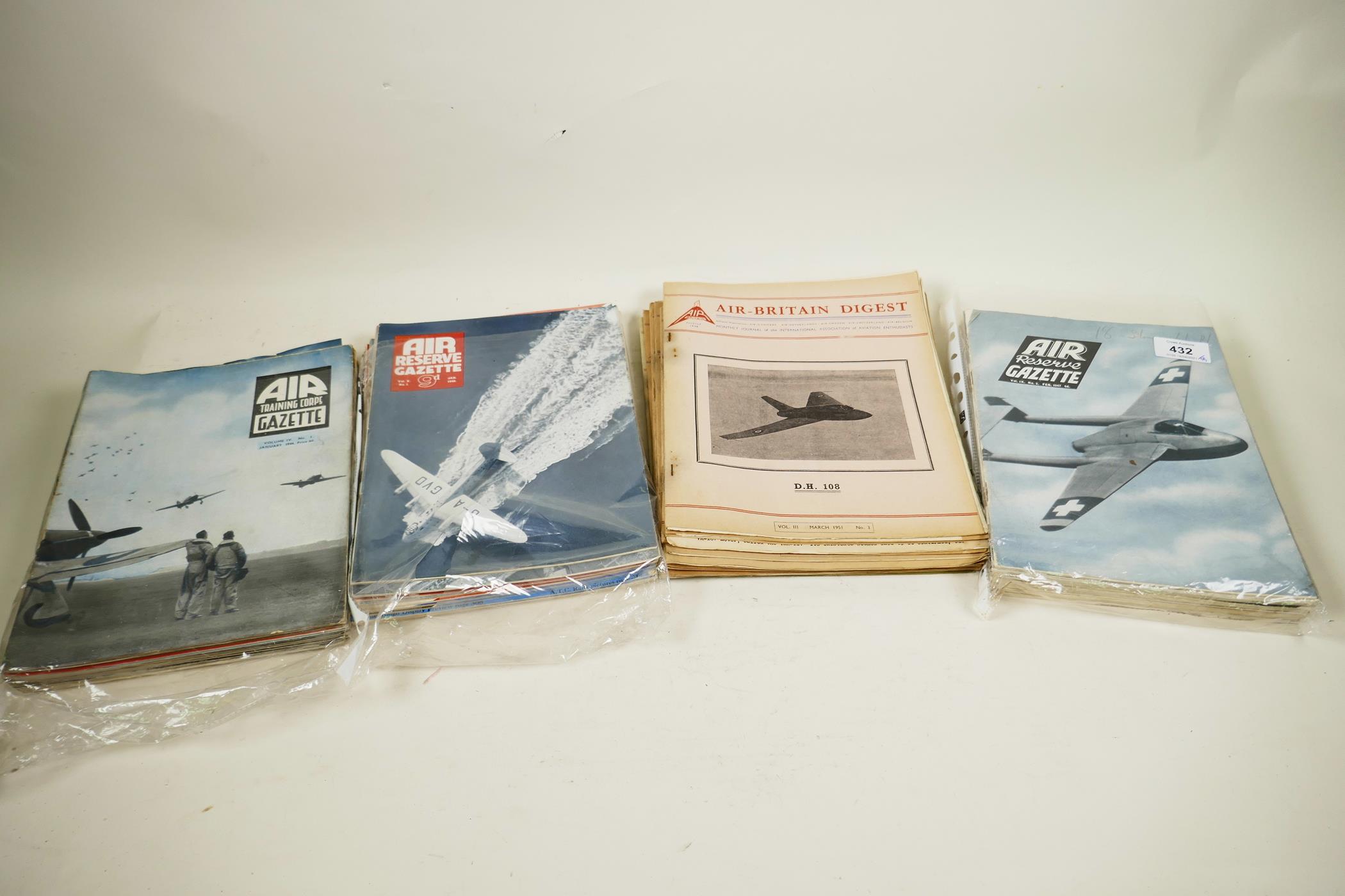 A collection of various aviation related magazines, 1944, 1948, 1947 Air Reserves Gazette and Air