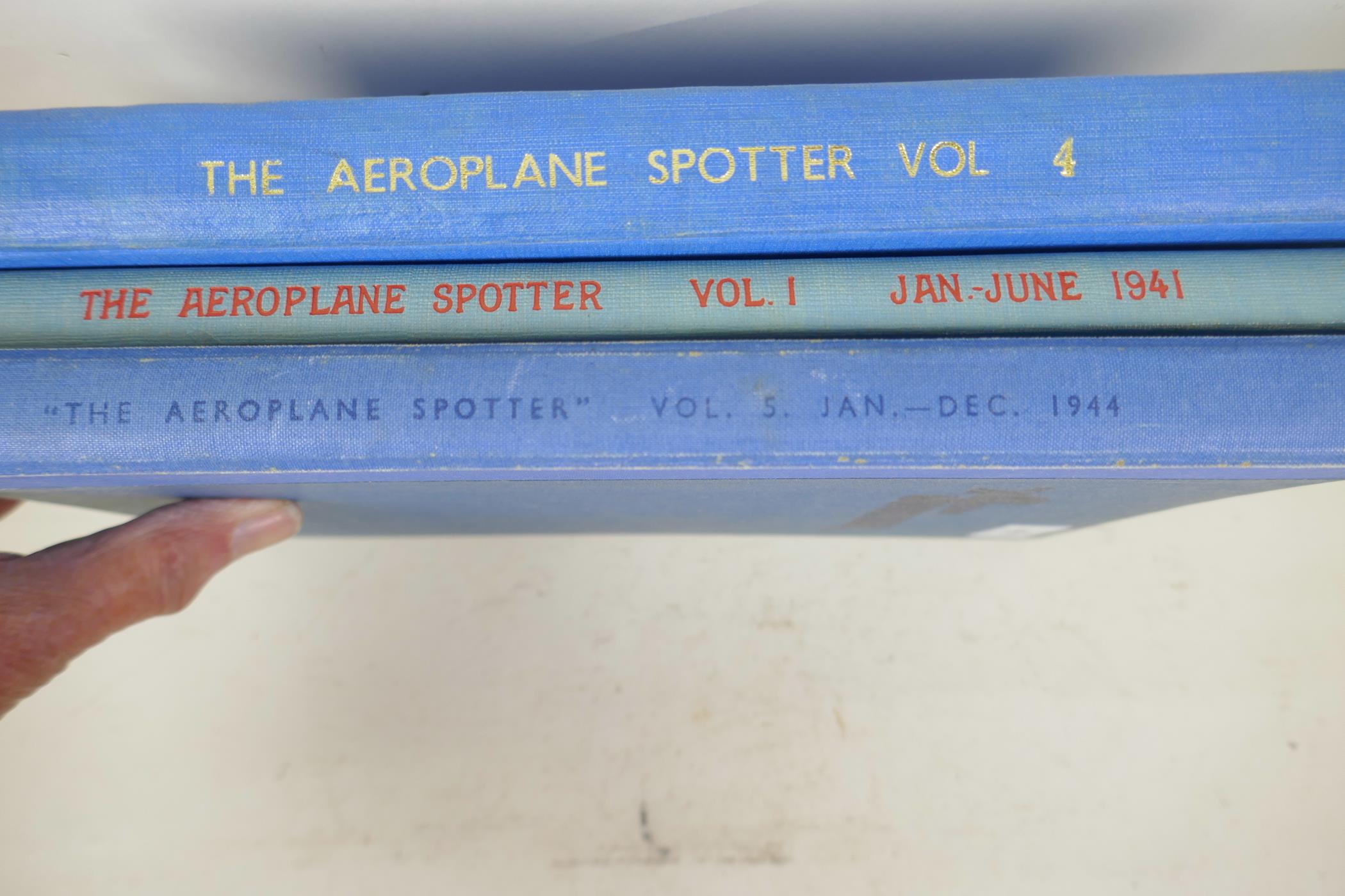 Three bound volumes, The Aeroplane Spotter magazine, 1941-1943-1944