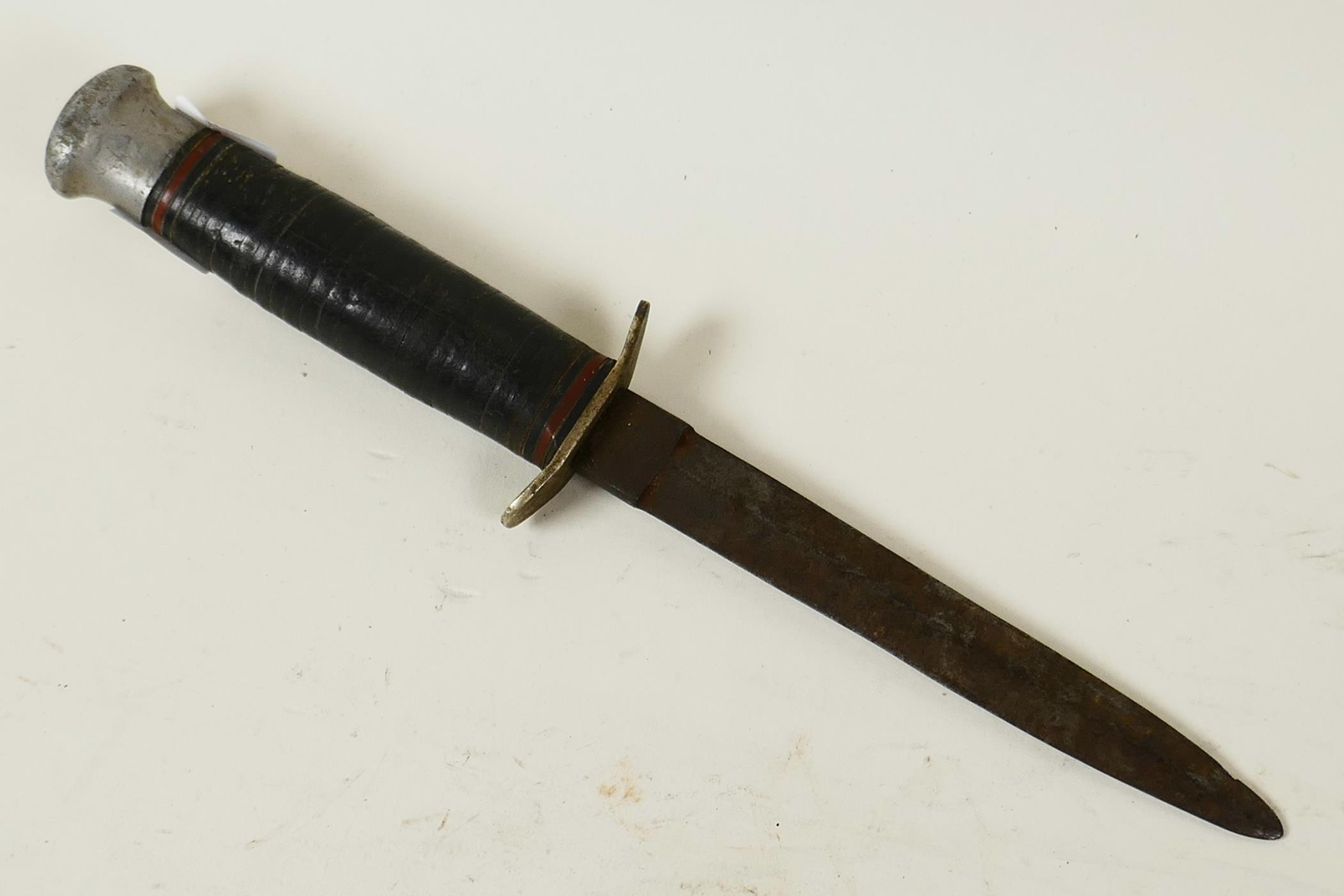 A WWII commando knife by Milbro Kampa, 10" long