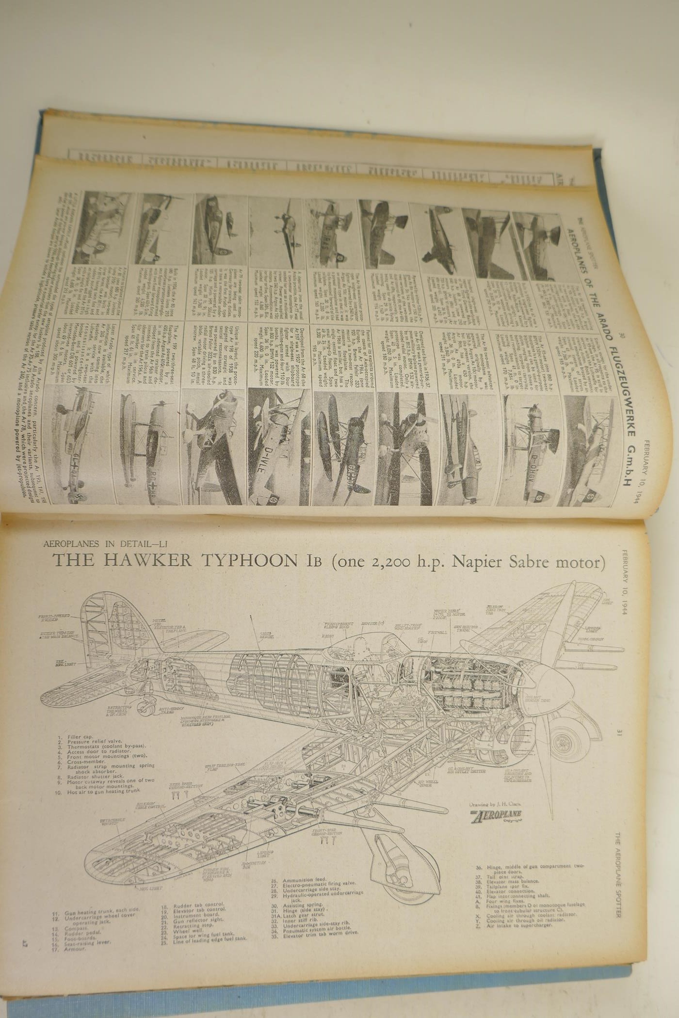 Three bound volumes, The Aeroplane Spotter magazine, 1941-1943-1944 - Image 2 of 3
