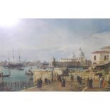 After Canaletto, The Quay of the Piazzetta, colour print, 36" x 27"