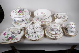 A Wedgwood 'Cuckoo' pattern part dinner and tea service comprising large soup tureen and cover,