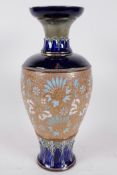 A Royal Doulton Slaters Patent vase, 13" high (chip to rim)