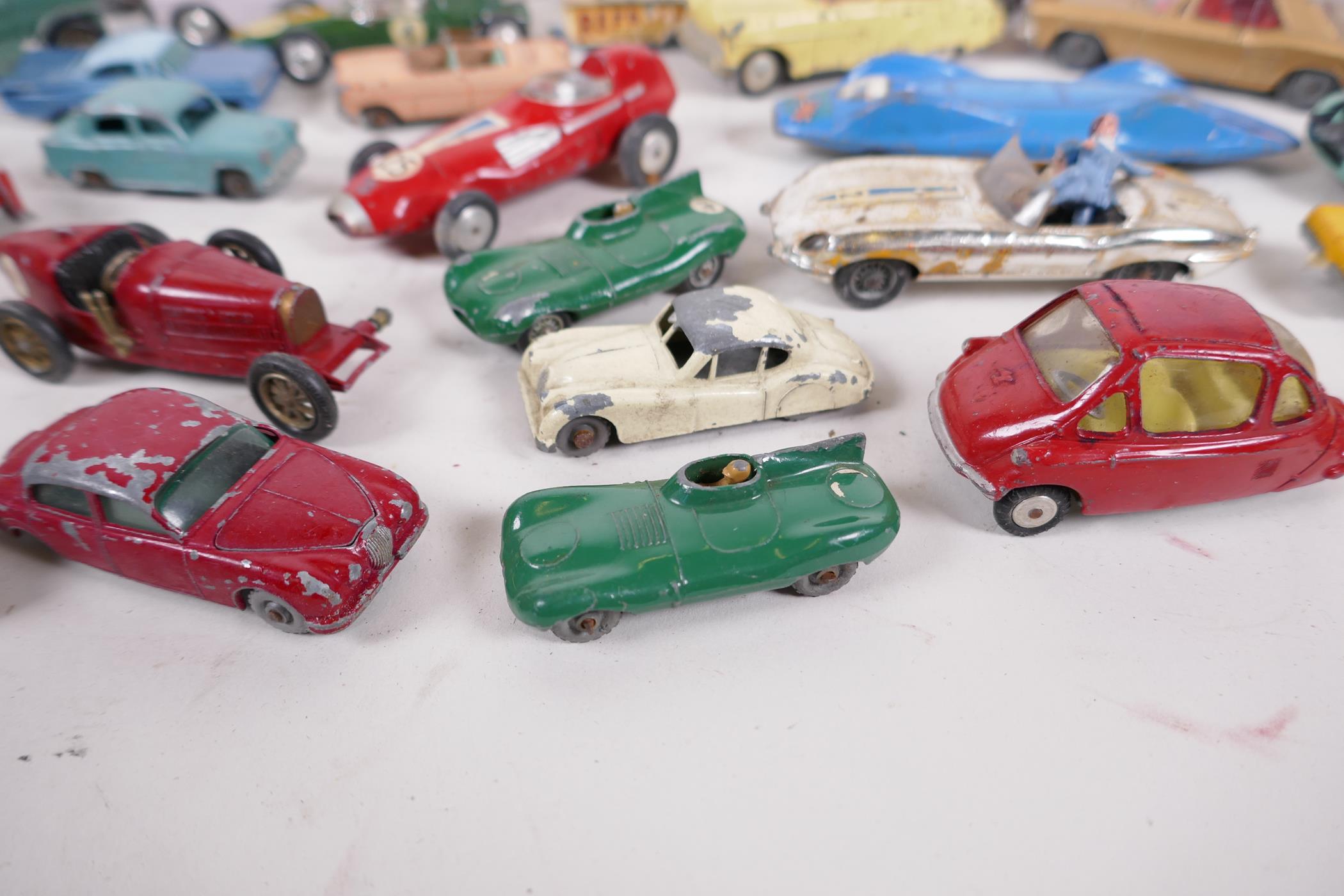 A quantity of vintage die cast model cars, Matchbox, Dinky, early Corgi, including Lesney, Jaguar - Image 2 of 9