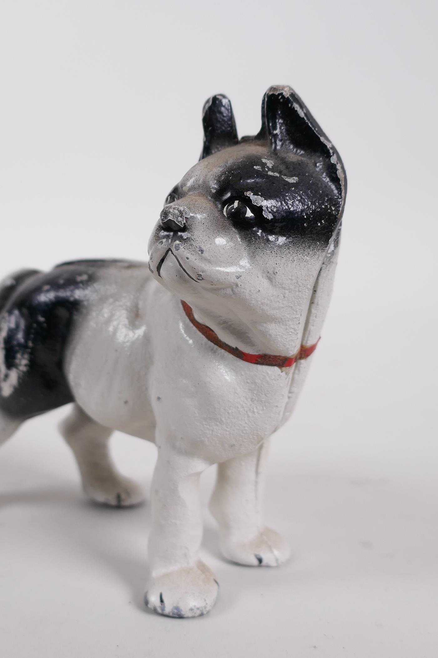 A painted cast iron bulldog, 4½" wide - Image 3 of 3