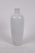 A Chinese crackle glazed porcelain vase, 8½" high