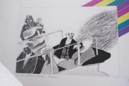 Ron Fuller, signed etching, 'The Wedding Party - Heligan', number 4 of an edition of 12, dated 65,