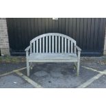 A Smith & Hawker teak garden bench, 48" wide