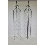 Two trifold garden trellis towers, 72" high