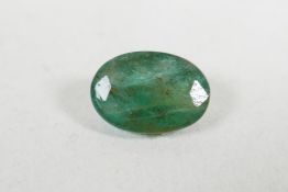 A 2.61ct emerald, oval mixed cut, ITLGR certified, with certificate