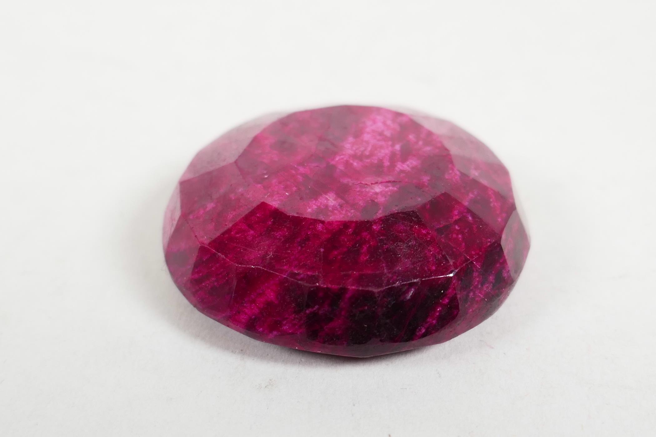 A 251ct natural ruby round mixed cut, Gemological Society of India certified, with certificate - Image 4 of 5