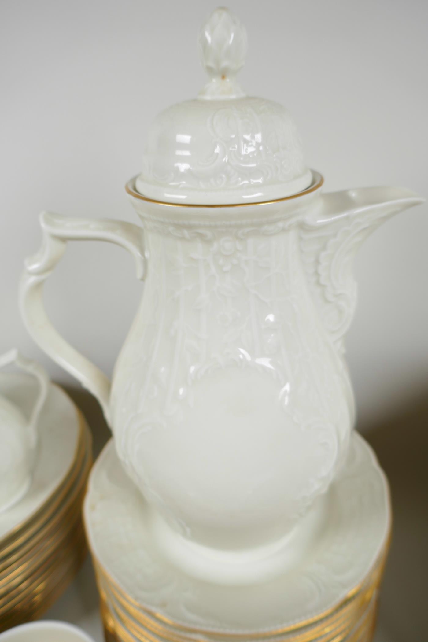 A Rosenthal 'Classic' part dinner and tea service with cream glaze and embossed decoration - Image 3 of 5