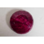 A 251ct natural ruby round mixed cut, Gemological Society of India certified, with certificate