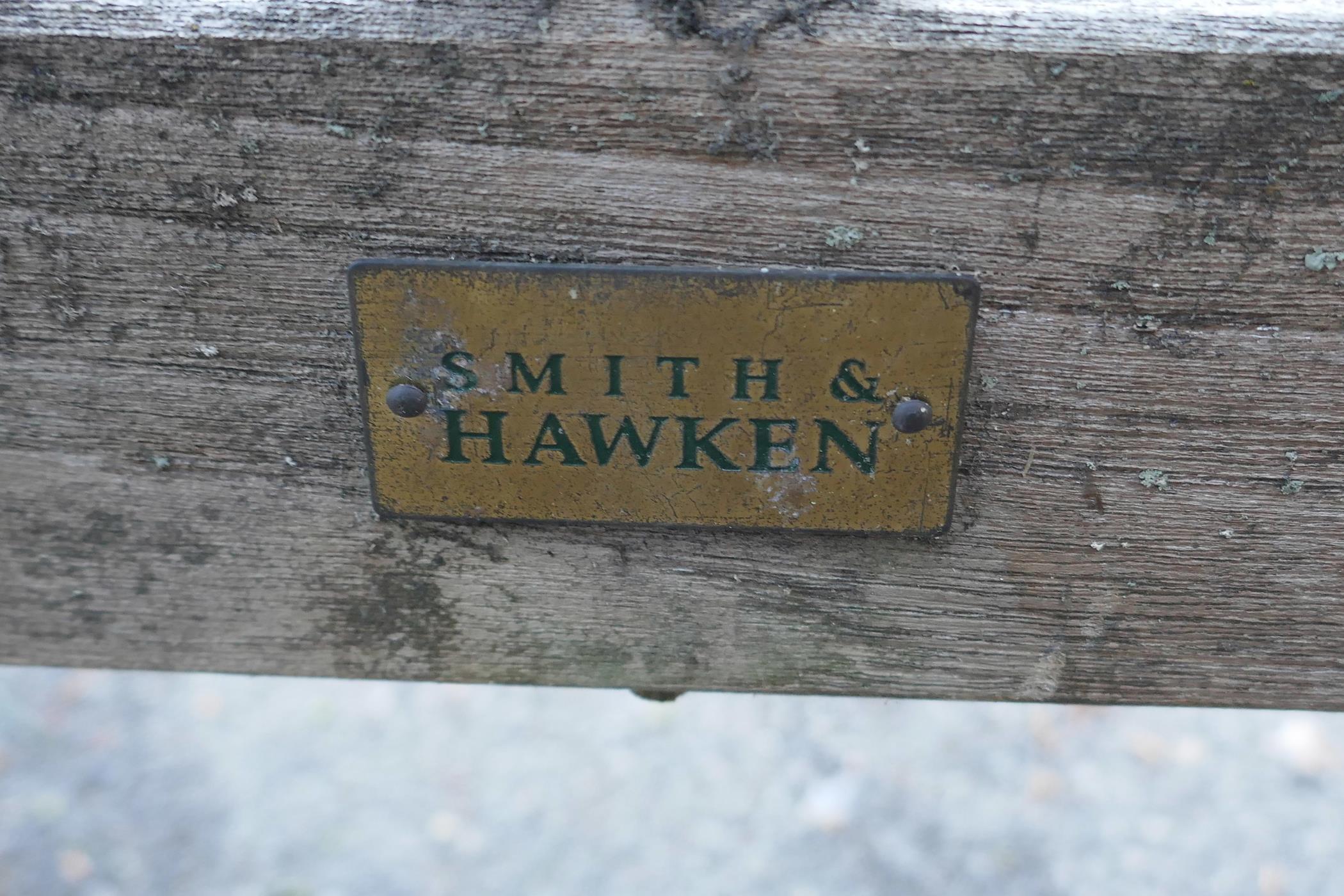 A Smith & Hawker teak garden bench, 48" wide - Image 3 of 3