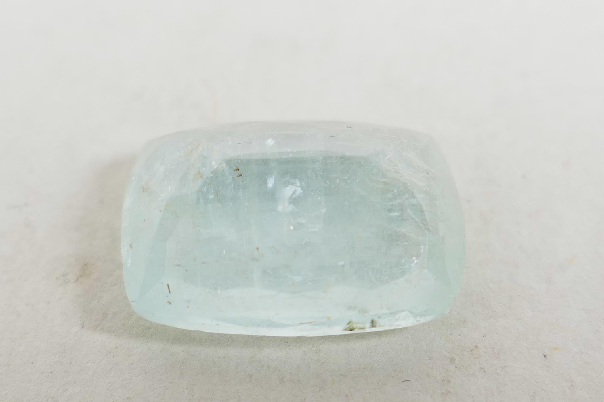 An 11.67ct natural aquamarine, cushion mixed cut, ITLGR certified, with certificate - Image 3 of 5