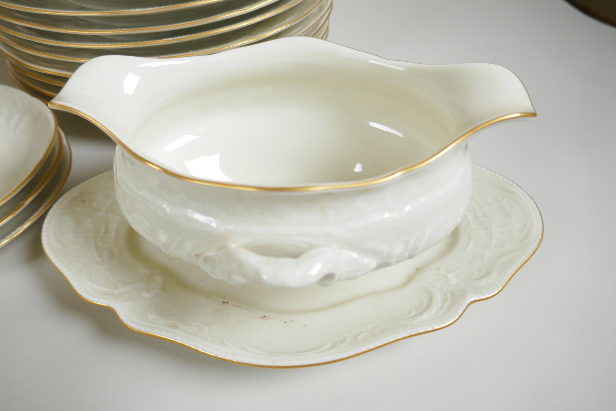 A Rosenthal 'Classic' part dinner and tea service with cream glaze and embossed decoration - Image 2 of 5