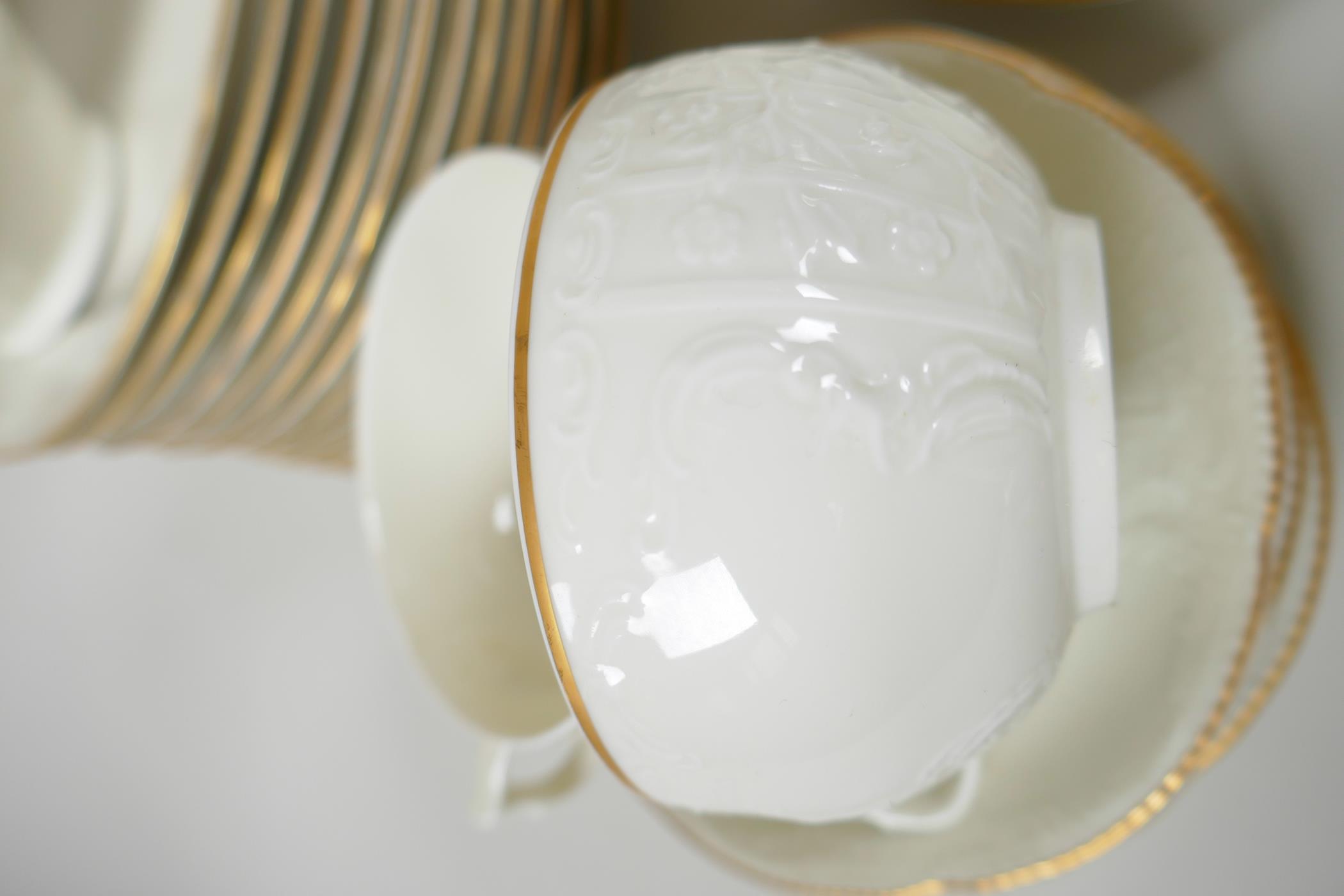 A Rosenthal 'Classic' part dinner and tea service with cream glaze and embossed decoration - Image 5 of 5