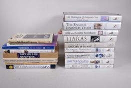 A collection of 'Antique Collectors Club' reference books with subjects covering glass, pottery,