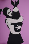 Banksy, 'Bomb Hugger', limited edition print by the West Country Price, 66/500, with stamps verso,