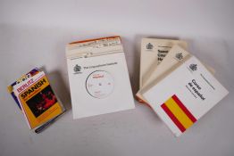 'The Linguaphone Institute' a course in Spanish with accompanying textbooks, 21 45rpm records with