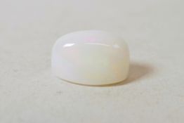 A 5.23ct fire opal, oval cabochon, ITLGR certified, with certificate