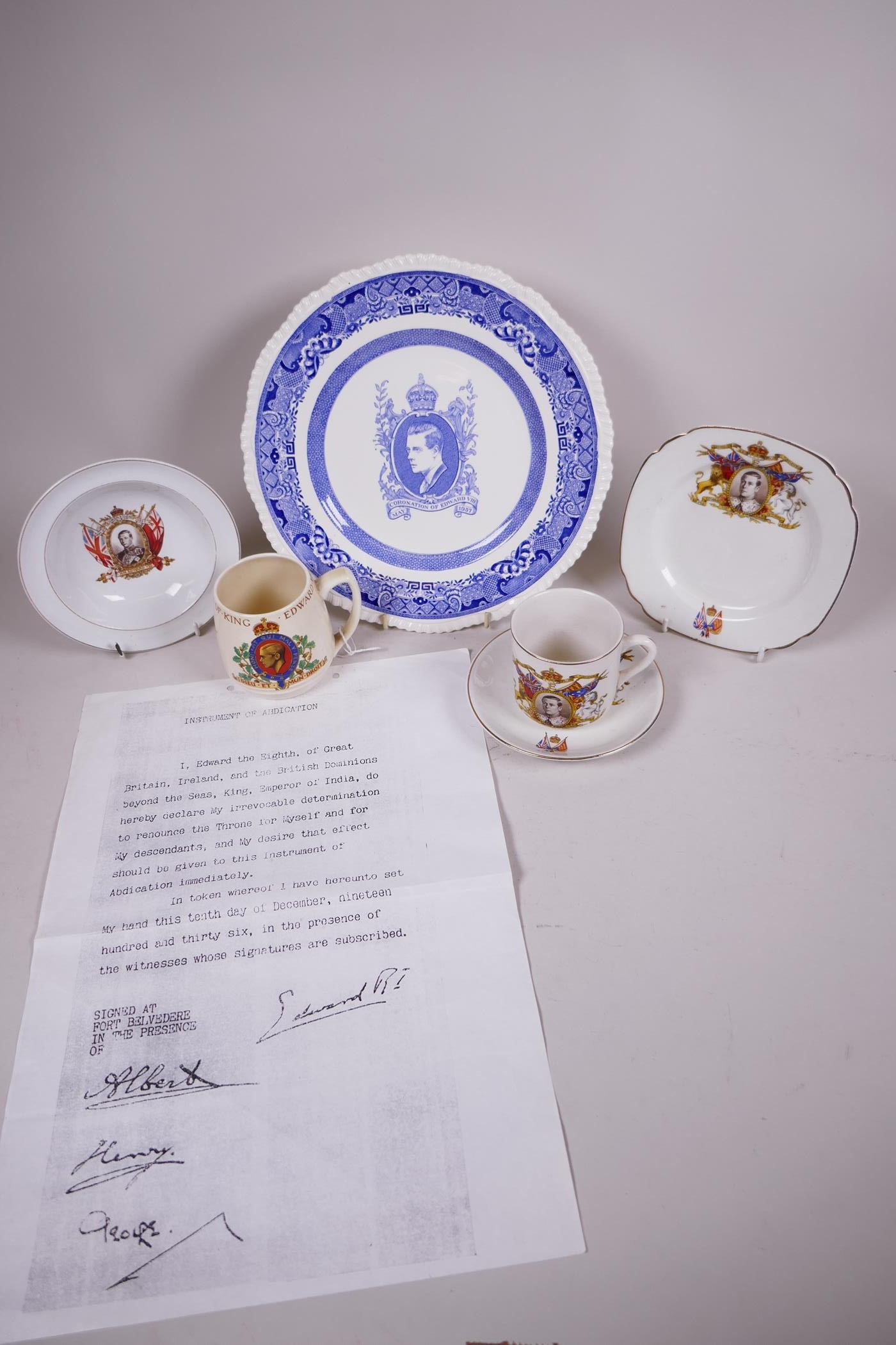 Rare commemoratives issued in 1936 for the Coronation of Edward VIII which did not take place