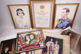 A framed 1937 Coronation pub or shop sign with “Our Coronation Message – We express our loyalty ..."